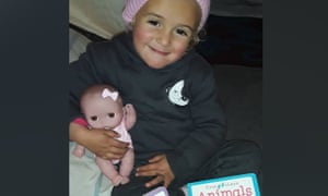 Three-year-old Amirah, who lives in the al-Hawl camp in Syria, has contracted frostbite on her left hand. This picture was taken in December and her condition has worsened. Australia has refused to repatriate its citizens from the camp, which houses the wives and children of former Isis fighters.