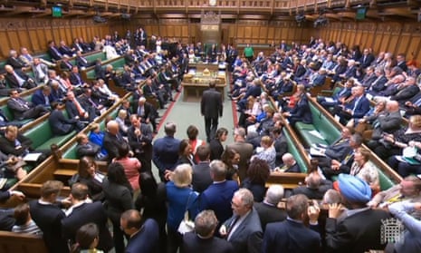 MPs await the result of voting on the Benn amendment
