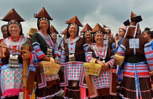 Ethnic Miao people celebrate a folk festival which falls on the eighth day of the fourth month of the Chinese lunar calendar**