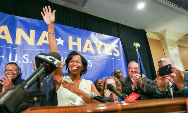 Jahana Hayes is the first black woman to represent Connecticut in Congress.
