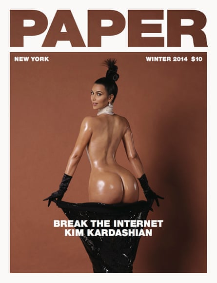 Kim Kardashian West on the cover of Paper magazine in 2014.