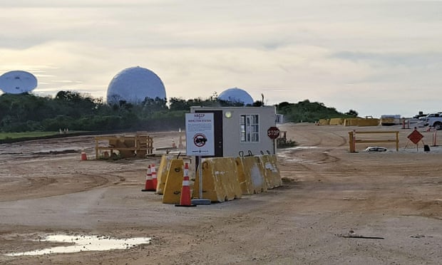 Construction is underway on a new US Marine Corps base, Camp Blaz, on the island of Guam.