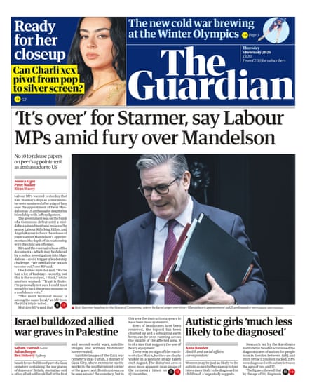 The Guardian front page