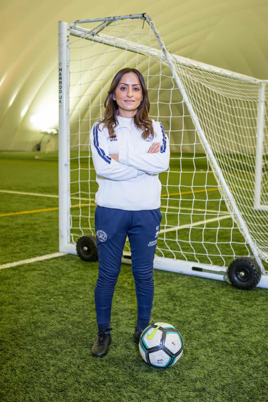 Manisha Tailor at a session with under-13 boys at QPR.
