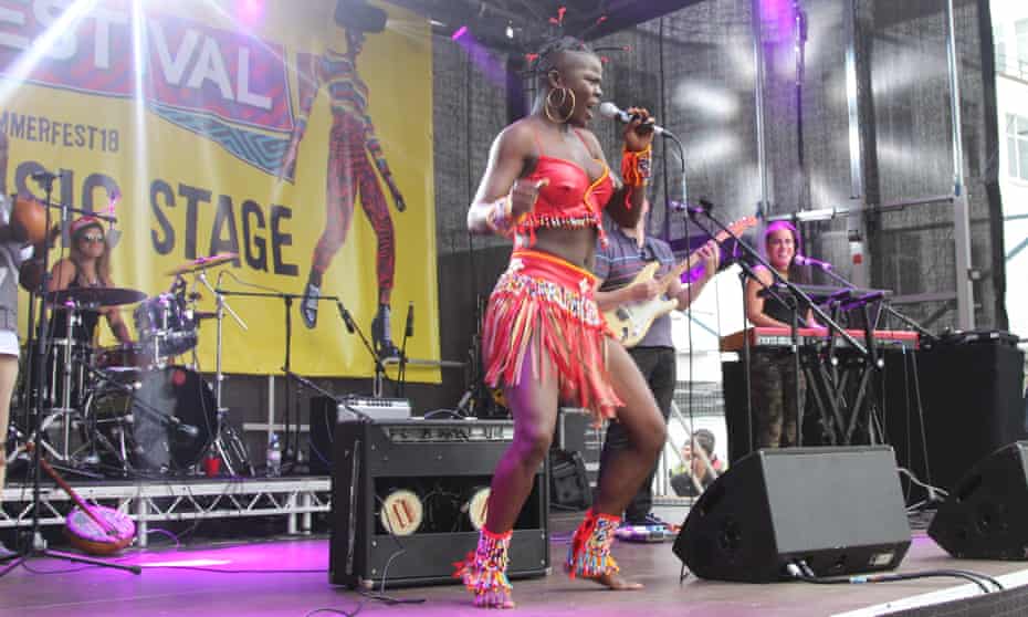 Afropop blast … Ghana’s Wiyaala on stage.