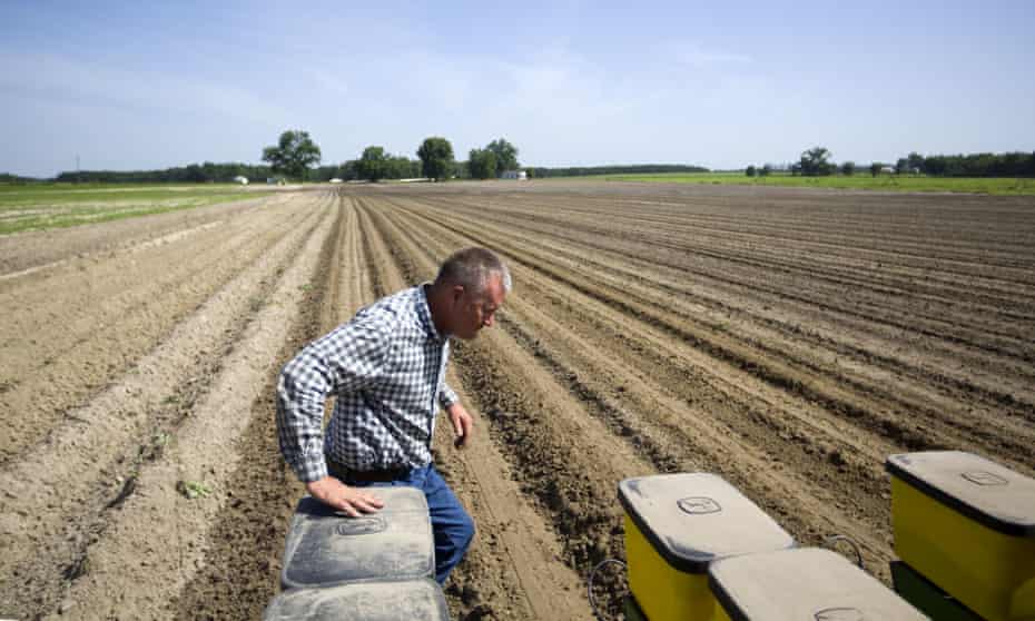 ‘We’re very concerned about tariffs,’ said Parrish Akins, on his farm in Nashville, Georgia, who despite the potential effects on his business supports Trump’s policy on tariffs. 