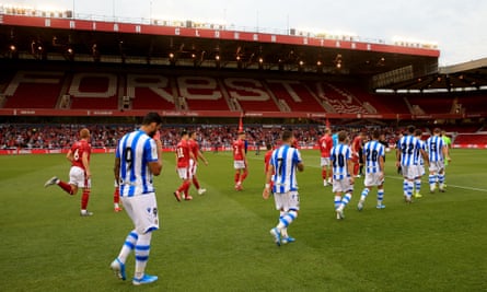 The City Ground, here about to host Nottingham Forest’s friendly against Real Sociedad, has witnessed a rapid turnover of managers.