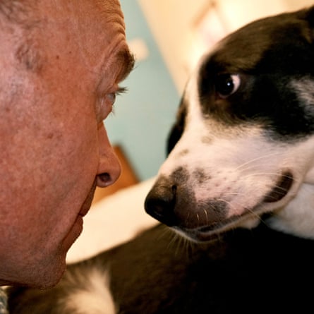 Phil Daoust and his dog, Stevie.