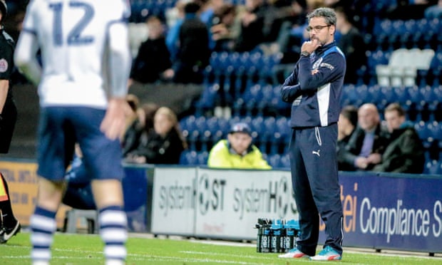 David Wagner pictured during Huddersfield’s defeat to Preston North End on Tuesday night.