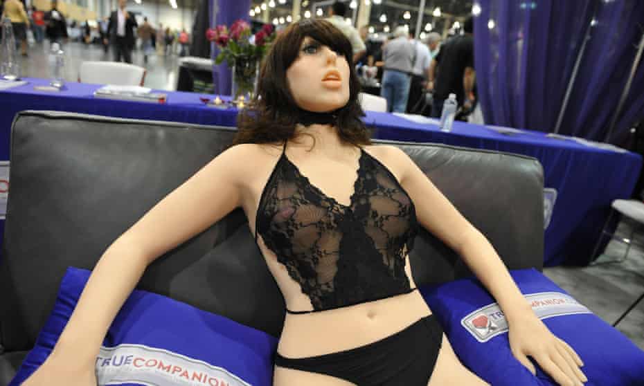 A sex robot on display at an expo in Las Vegas