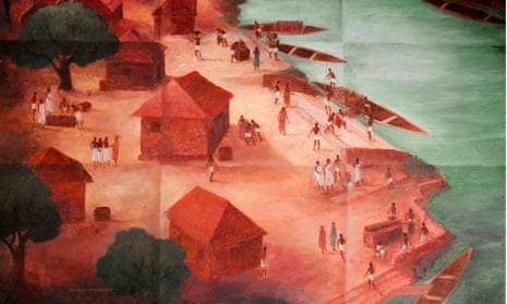 Lost Cities: Muziris, India. A painting of Muziris by the artist Ajit Kumar