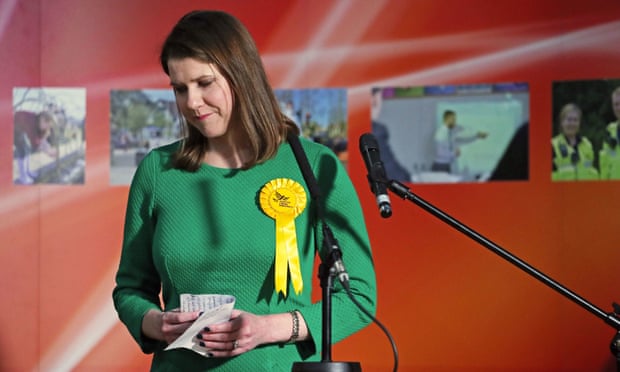 Outgoing Lib Dem leader Jo Swinson, who lost her East Dumbartonshire seat
