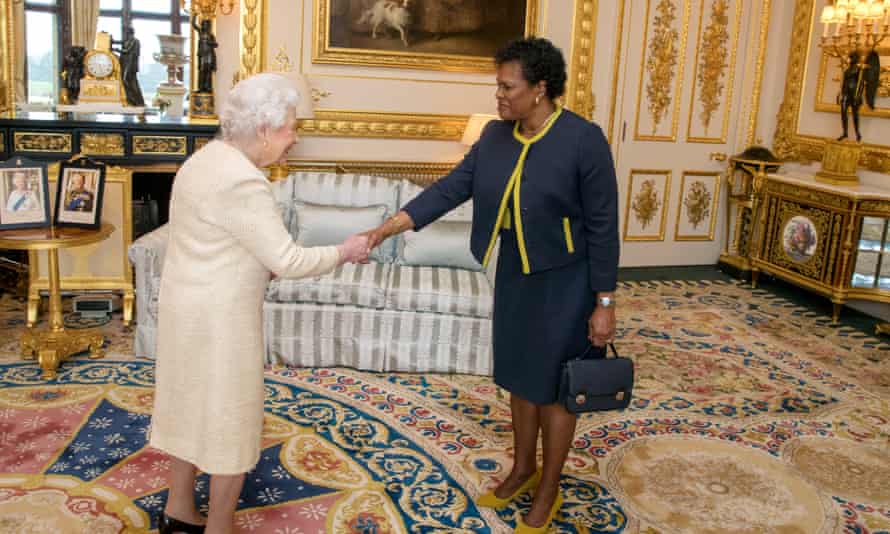 The Queen receives Dame Sandra Mason astatine  Windsor Castle
