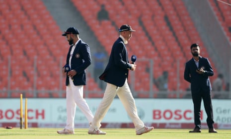 Joe Root, here walking off after winning the toss against Virat Kohli in the fourth Test, has now captained England in 50 Tests.