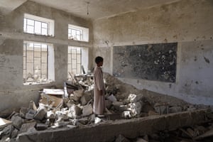 Saada, Yemen A student at the Aal Okab school