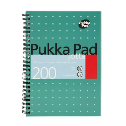 A teal covered Pukka Pads A5 Metallic Jotta Notepad