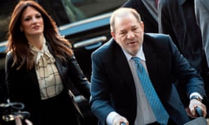 Harvey Weinstein arrives at the Manhattan criminal court with his lawyer Donna Rotunno