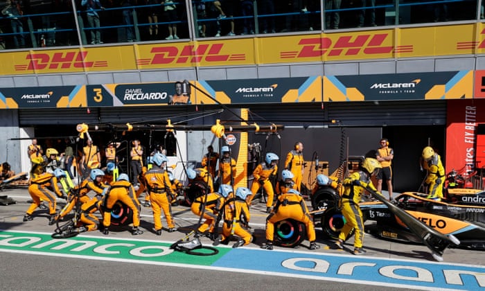 Verstappen leads at Italian Grand Prix: F1 – live! | Formula One 3 McLaren's Lando Norris during a pit stop.