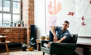 Where the art is: at home in London, where Tovey displays a rotating collection of art.