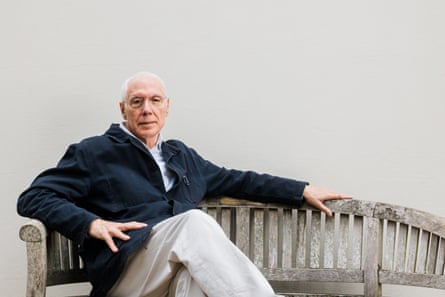 Psychoanalyst Stephen Grosz sitting on a wooden bench, one arm stretched along the back, July 2025