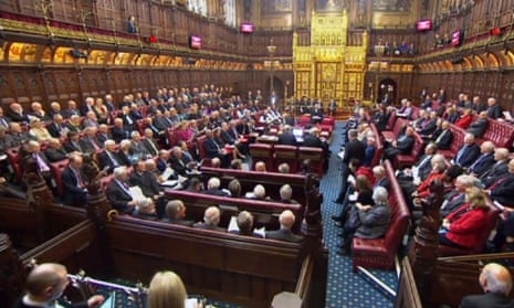 The House of Lords, where the government suffered a big defeat as peers voted to keep most of the EU charter of fundamental rights in domestic law