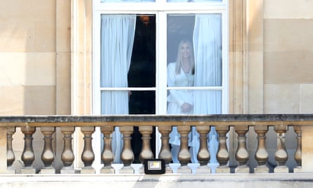 Ivanka Trump at Buckingham Palace window.