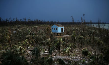 A house amid the devastation left by Hurricane Dorian on Great Abaco in the Bahamas.