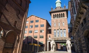 The Elephant Tower, which used to be the entry gate to the Carlsberg brewery complex, Carlsberg City District, Copenhagen, Denmark.