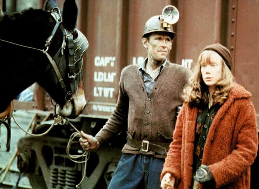 With Levon Helm in Coal Miner’s Daughter, for which Spacek won an Oscar.