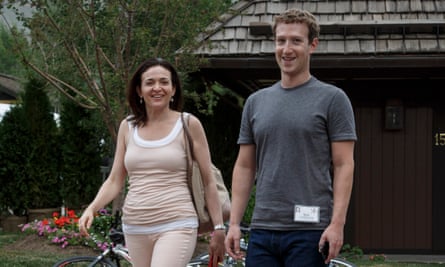 Sheryl Sandberg and Mark Zuckerberg attend a tech and media conference in Idaho in July 2014.