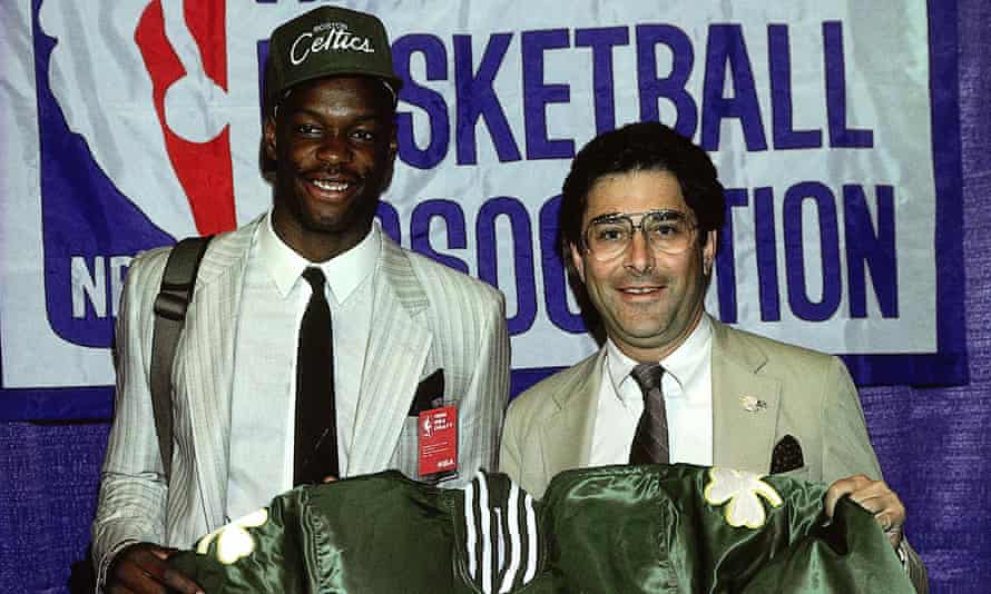 Len Bias after being picked for Boston Celtics.