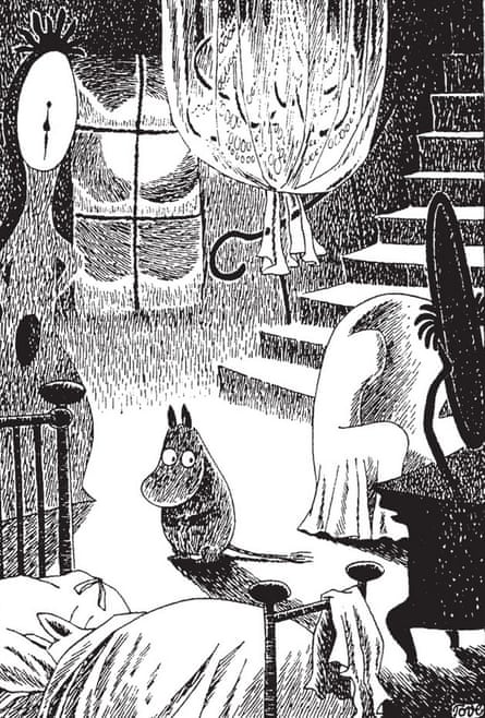 Moomintroll wakes up in Moominland Midwinter by Tove Jansson