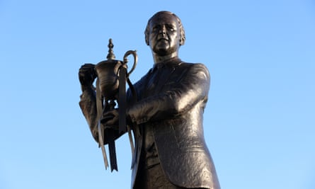 The Jim McLean statue outside Tannadice marking his achievements at Dundee United