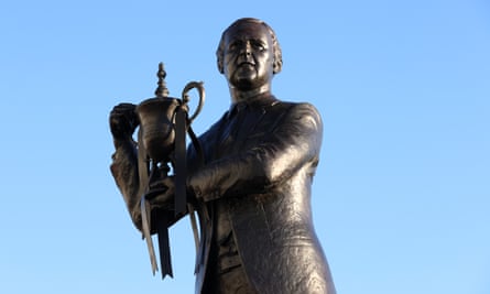 Jim McLean’s statue stands outside Dundee United’s Tannadice Park.