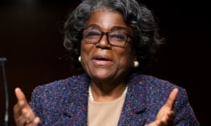 Linda Thomas-Greenfield appeared before the Senate Foreign Relations Committee hearing on her nomination to be the United States Ambassador to the United Nations, on Capitol Hill.