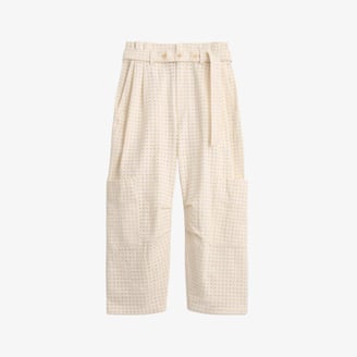 Zara Srpls ivory cotton cargo trousers