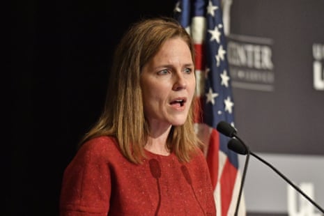 Amy Coney Barrett speaks to an audience at University of Louisville McConnell Center.