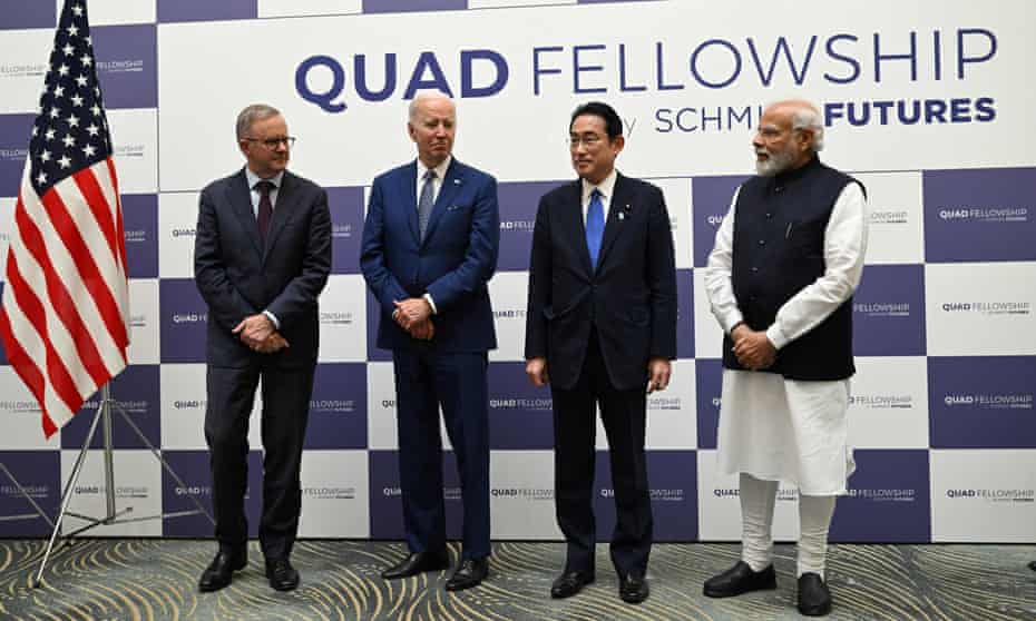 Anthony Albanese, Joe Biden, Fumio Kishida and Narendra Modi at the Quad summit