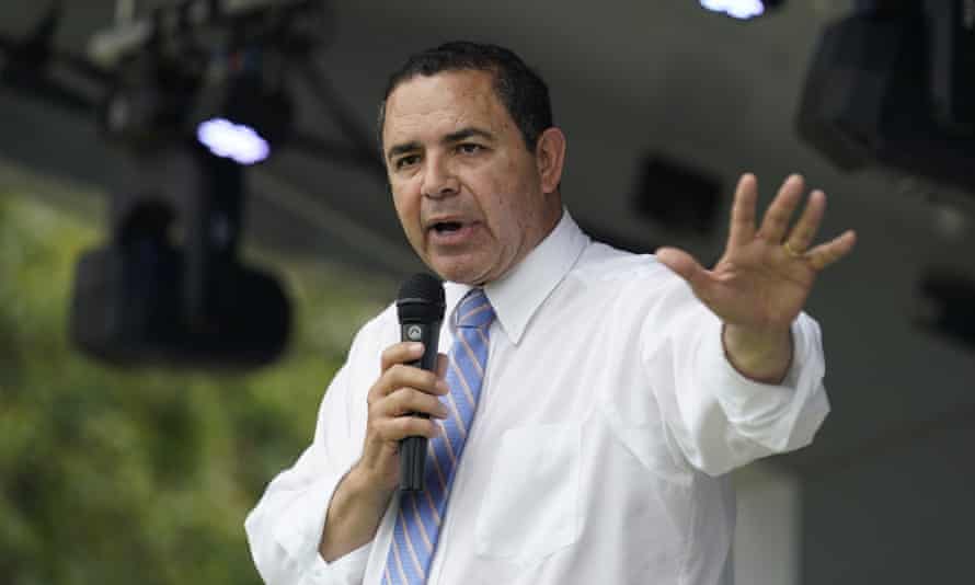 Henry Cuellar speaks at a campaign event in San Antonio on 4 May.