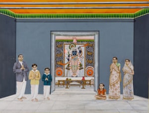 A family worshipping deity Shrinathji