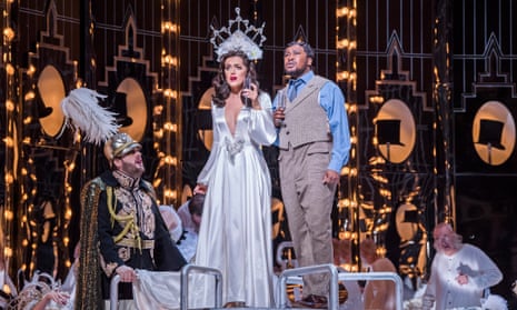 An English National Opera production of Verdi’s La Traviata at the London Coliseum.