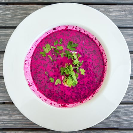Chlodnik – cold polish beet soup.