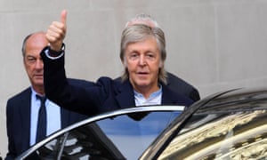 Paul McCartney at Paris fashion week in September.