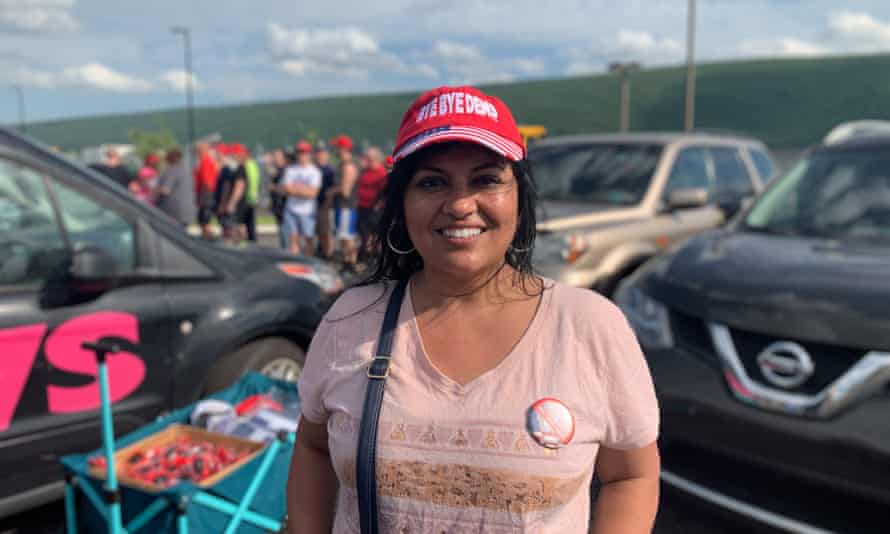 Sany Dash at Donald Trump's rally in Montoursville, Pennsylvania.