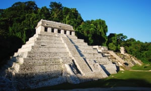 The Temple of Inscriptions at the archaeological site of Palenque, in the state of Chiapas, where archaeologists found a network of underground water canals dating from the seventh century.