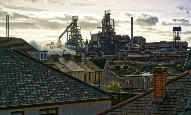 The Port Talbot steel works in Wales are the biggest in Britain.