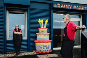 A photograph by Merlin Daleman of Rainy Bakes, a cake shop in Jaywick, Essex, February 2024. 
