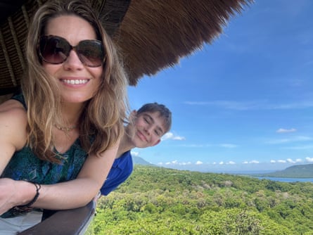 Emma Morgan and her son, Oscar, pictured in Bali, Indonesia.