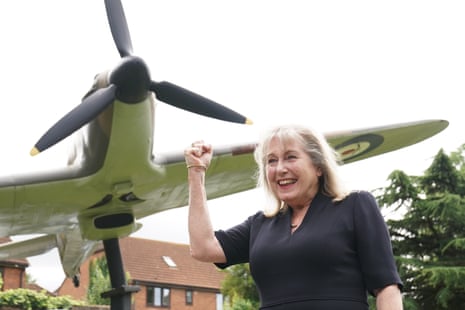 Susan Hall at the Battle of Britain Bunker in Uxbridge this morning, after being named as the Tory candidate for London mayor.