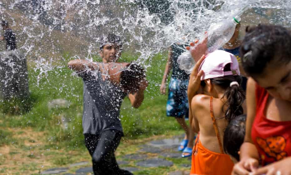 Water water everywhere … the Vardavar water festival.